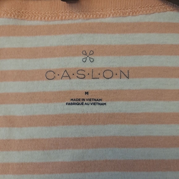 NWT Caslon Pink Striped T-shirt Size Medium - Picture 4 of 9
